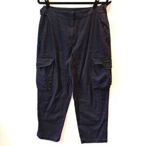 Sweaty Betty Navy Atlas Cargo Pants Blue Cropped Utility Belted Women's‎ L